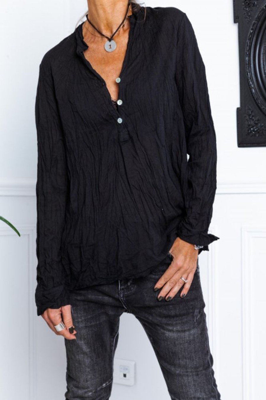 Blouses, Chemises Banditas From Marseille | Blouse Kovan Noir