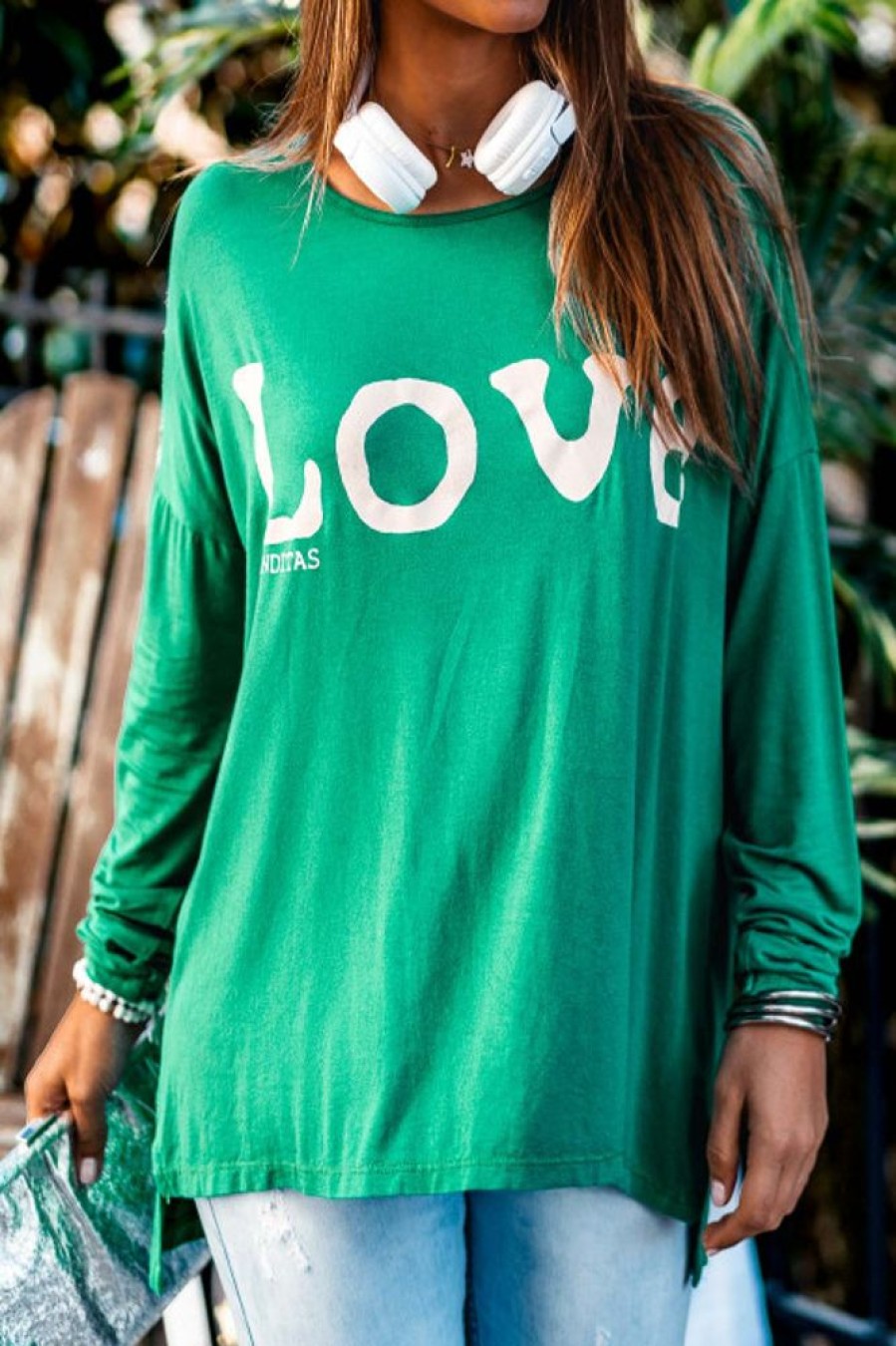 T-Shirts, Tops Banditas From Marseille | T-Shirt Love Vert