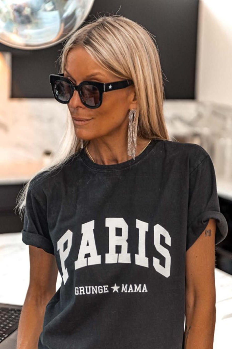 T-Shirts, Tops Grungemama | T-Shirt Grungemama Paris Anthracite