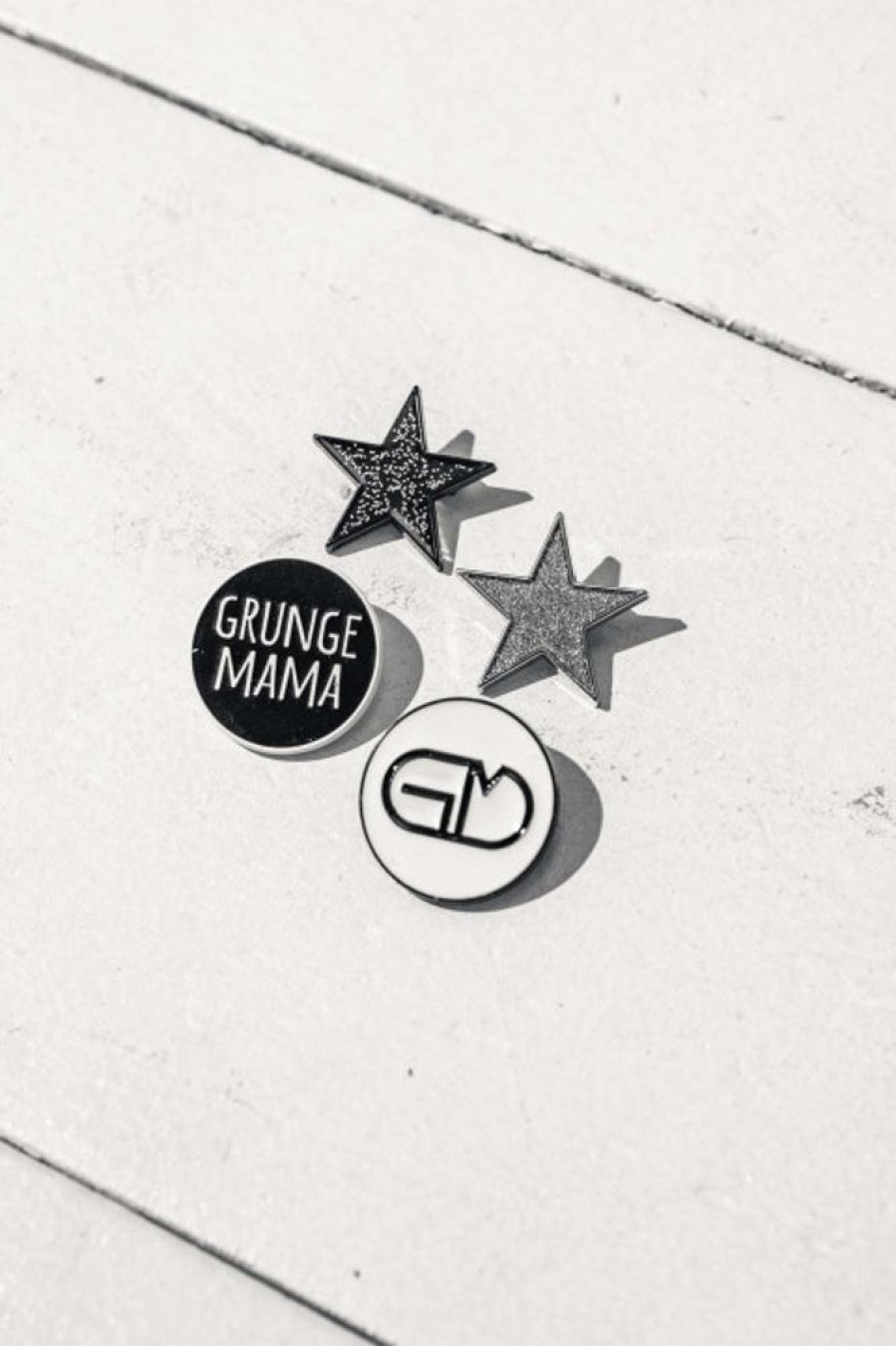 Accessoires : Bijoux, Ceintures Grungemama | Pin'S Grungemama Star Silver