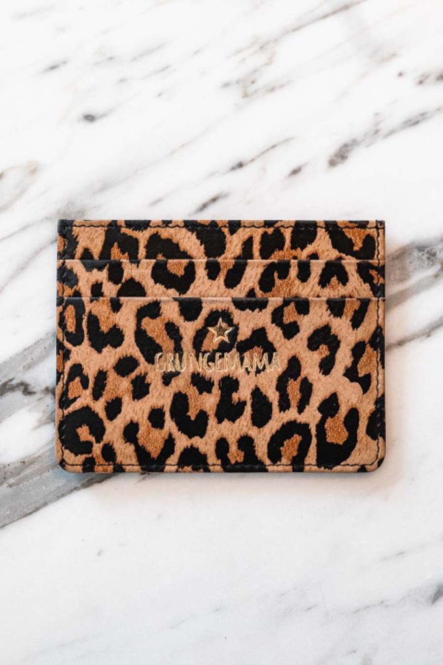 Maroquinerie Grungemama | Porte Cartes Grungemama Leopard